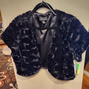 BCX Dress Faux Fur Shrug